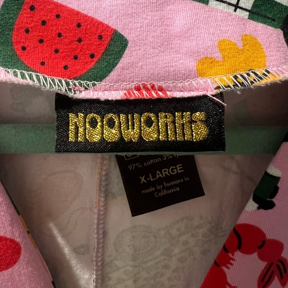 NOOWORKS Greta Dress — “Roll Out” Print, Made in USA, XL, A-Line Stretch Cotton - Picture 5 of 12